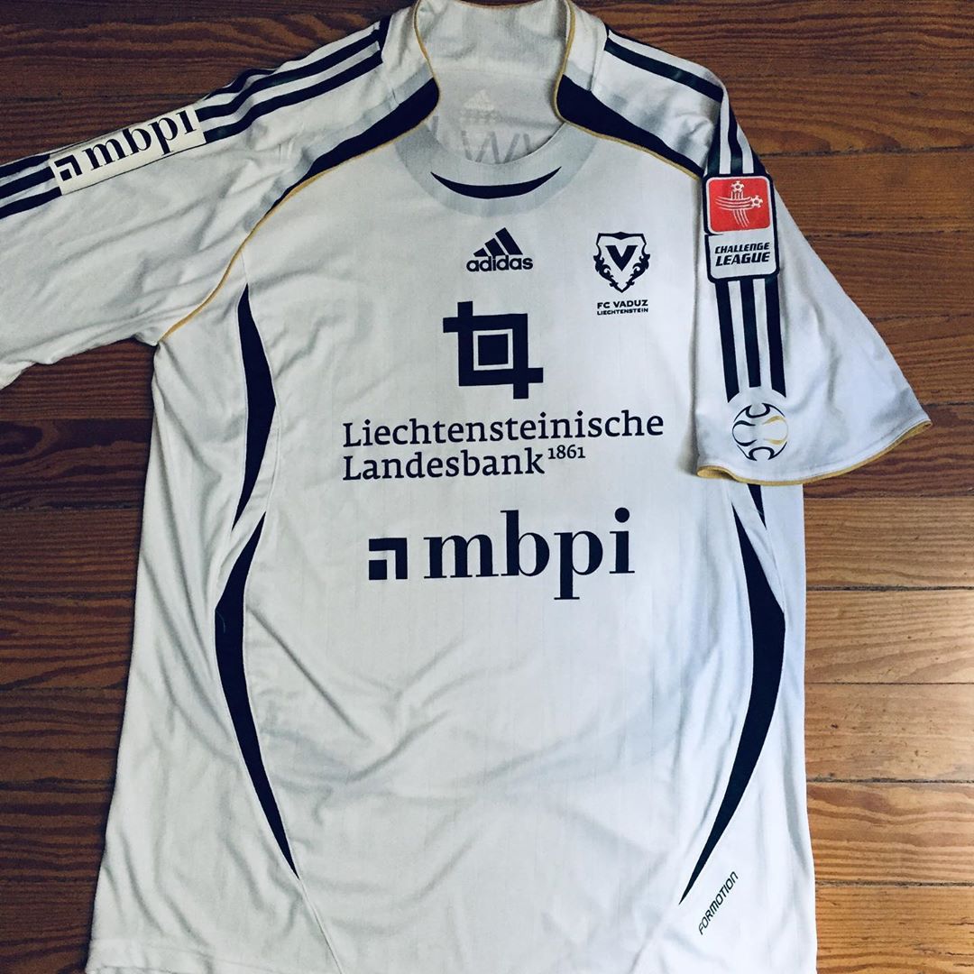 FC Vaduz Away 2007/2008 Football Shirt Manufactured By Adidas. The club plays football in Switzerland.