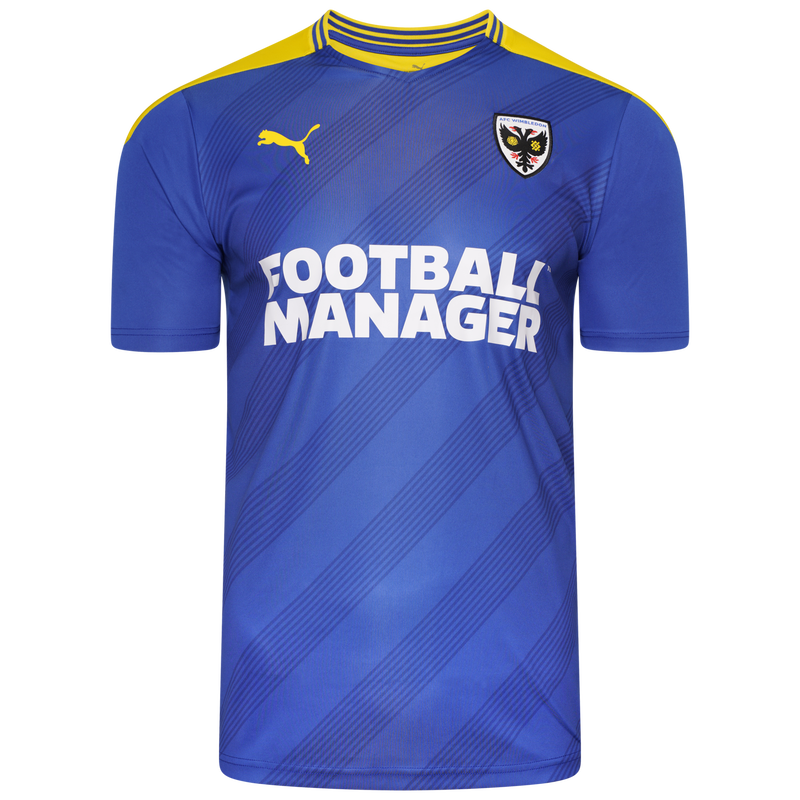 AFC Wimbledon Home 2020/2021 Football Shirt Manufactured By Puma. The Club Plays Football In League One.