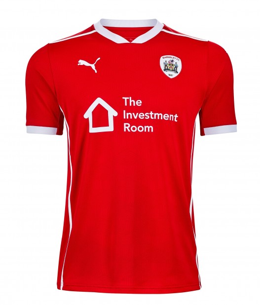 Barnsley Home 2020/2021 Football Shirt Manufactured By Puma. The Club Plays Football In The Championship.
