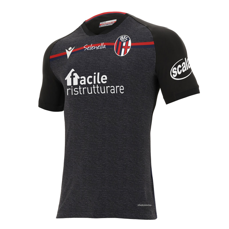 Bologna Third 2020/2021 Football Shirt Manufactured By Macron. The Club Plays Football In Italy.