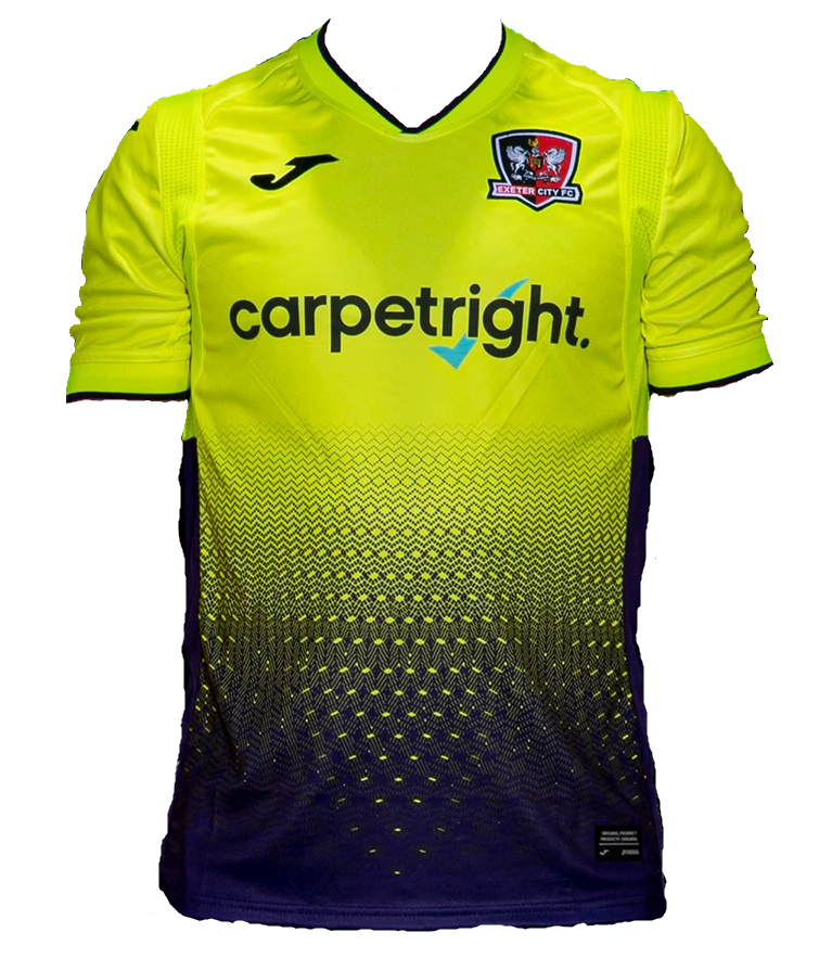 Exeter City Away 2020/2021 Football Shirt Manufactured By Joma. The Club Plays Football In England.