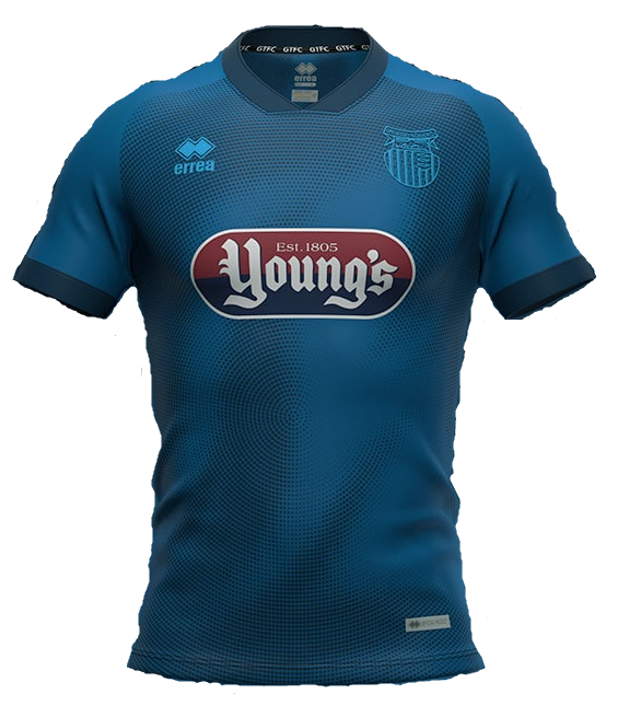Grimsby Town Away 2020/2021 Football Shirt Manufactured By Errea. The Club Plays Football In England.