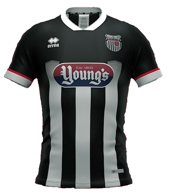 Grimsby Town Home 2020/2021 Football Shirt Manufactured By Errea. The Club Plays Football In England.