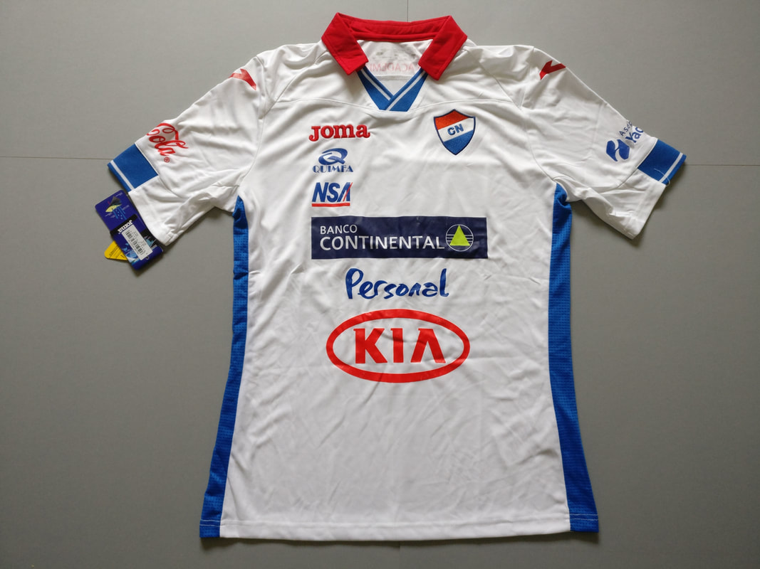 Club Nacional Home 2015/2016 Football Shirt Manufactured By Joma. The Club Plays Football In Paraguay.