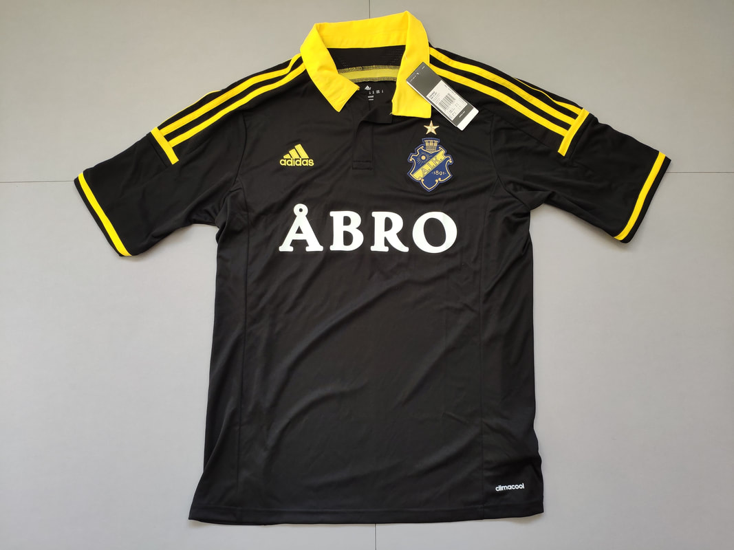 AIK Fotbol Home 2014/2015 Football Shirt Manufactured By Adidas. The Club Plays Football In Sweden.