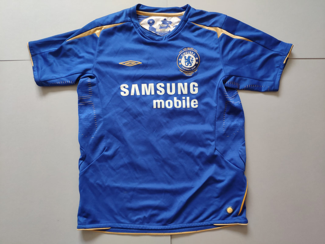 Chelsea F.C. Home 2005/2006 Football Shirt Manufactured By Umbro. The Shirt Was Sponsored By Samsung Mobile.