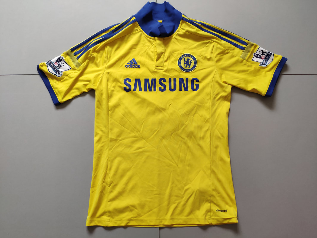 Chelsea F.C. Away 2014/2015 Football Shirt Manufactured By Adidas. The Shirt Is Sponsored By Samsung.