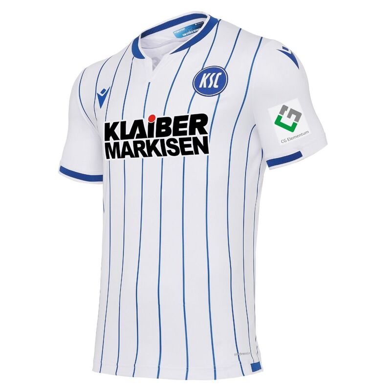 Karlsruher SC Away 2020/2021 Football Shirt Manufactured By Macron. The Club Plays Football In Germany.