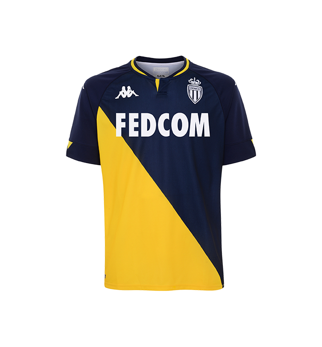 Monaco​​​​​​ Away 2020/2021 Football Shirt Manufactured By Kappa. The Club Plays Football In France.
