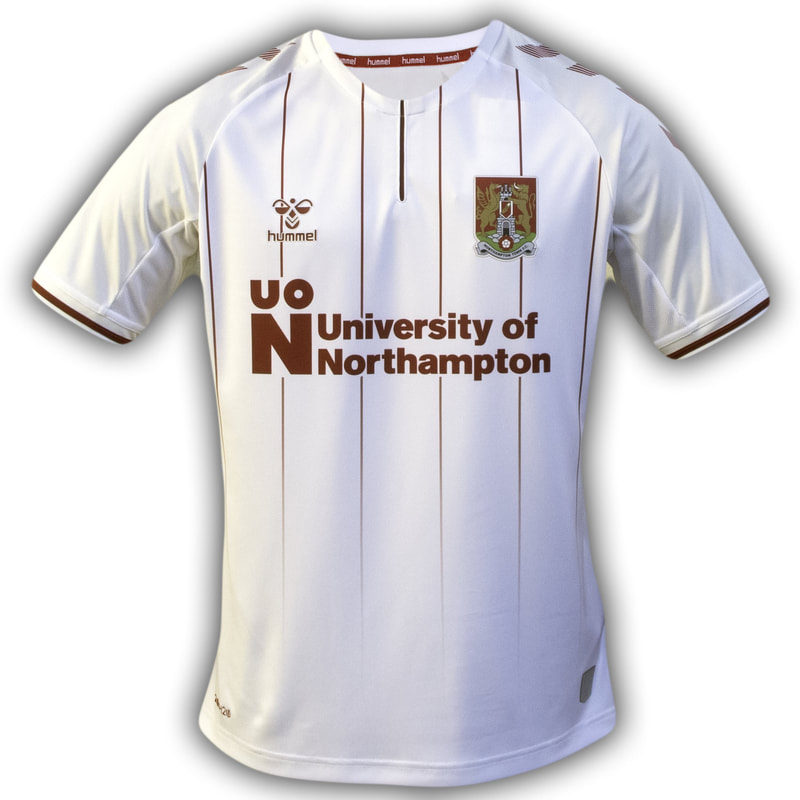 Northampton Town Away 2020/2021 Football Shirt Manufactured By Hummel. The Club Plays Football In England.
