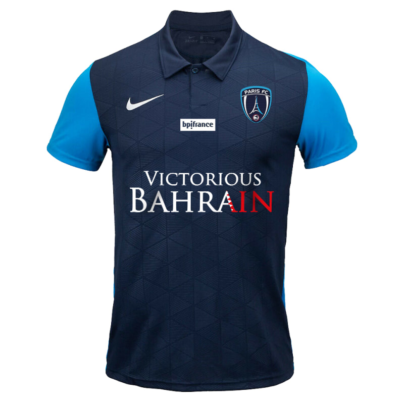 Paris FC​​​​ Home 2020/2021 Football Shirt Manufactured By Nike. The Club Plays Football In France.