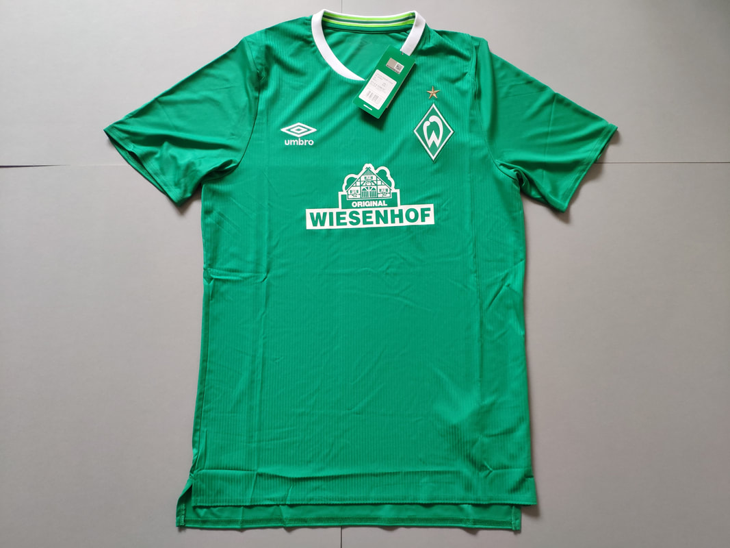 SV Werder Bremen Home 2019/2020 Football Shirt Manufactured By Umbro. The Club Plays Football In Germany.