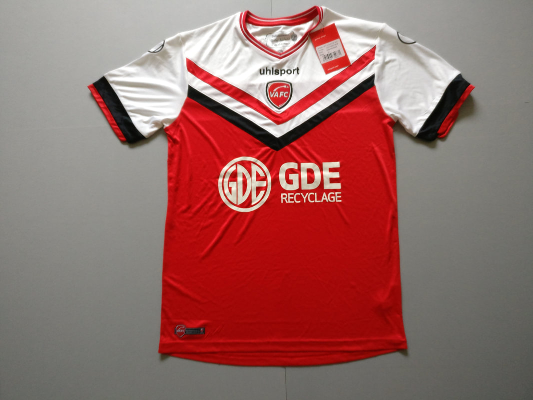 Valenciennes FC Home 2014/2015 Football Shirt Manufactured By Uhlsport. The team plays football in France.