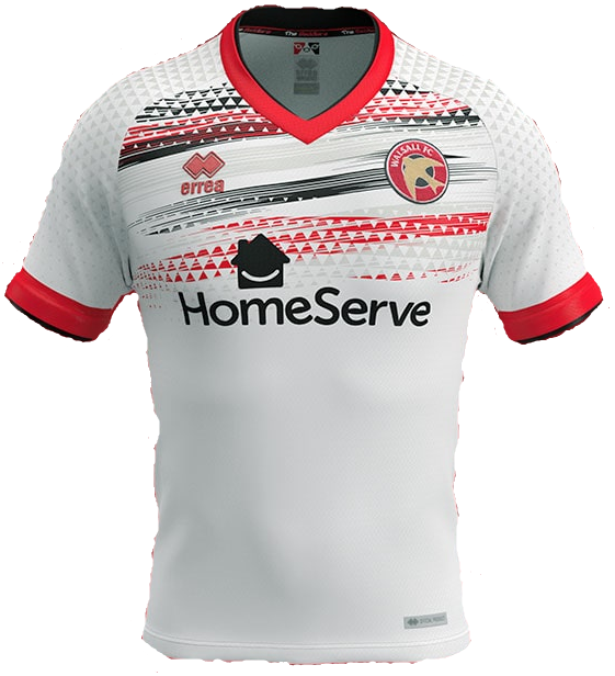 Walsall Away 2020/2021 Football Shirt Manufactured By Errea. The Club Plays Football In England.