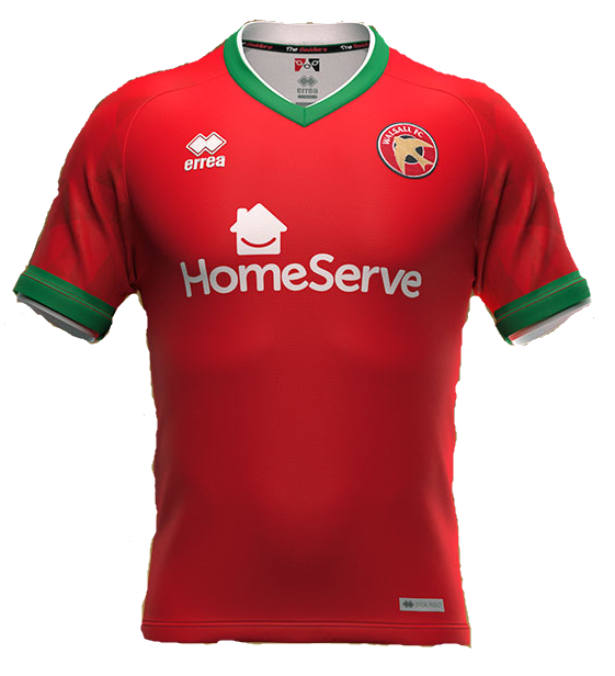 Walsall Home 2020/2021 Football Shirt Manufactured By Errea. The Club Plays Football In England.