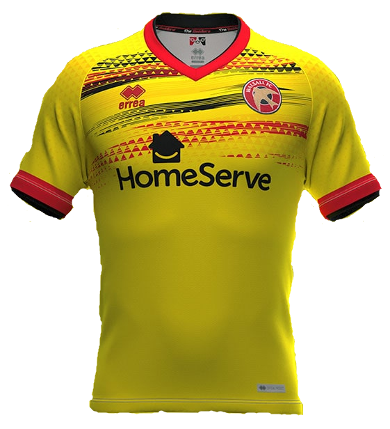 Walsall Third 2020/2021 Football Shirt Manufactured By Errea. The Club Plays Football In England.