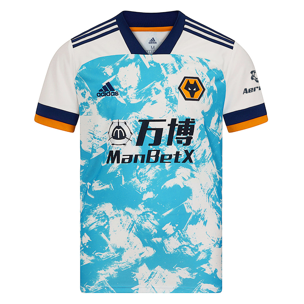 Wolverhampton Wanderers 2020/2021 Away Football Shirt Manufactured By Adidas. The Club Plays Football In England.