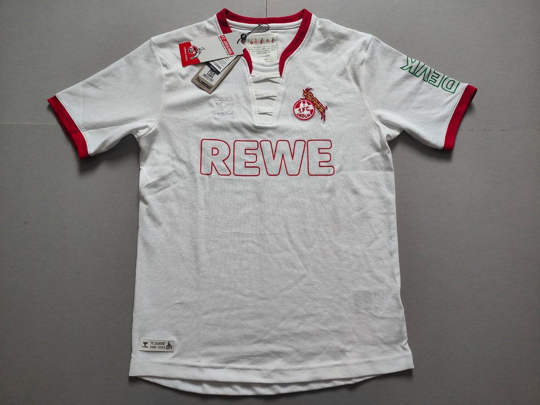 1. FC Köln 75 Year Anniversary 2022/2023 Football Shirt Manufactured By Hummel. The Club Plays Football In Germany.