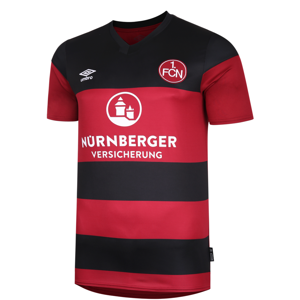 1. FC Nürnberg Home 2020/2021 Football Shirt Manufactured By Umbro. The Club Plays Football In Germany.