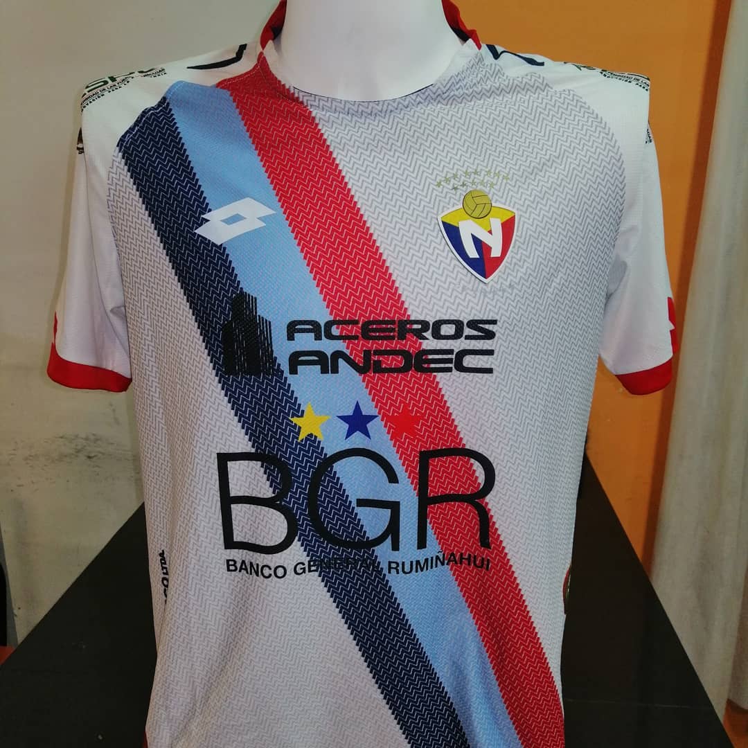CD El Nacional Copa Sudamericana 2018 Football Shirt Manufactured By Lotto. The club plays football in Ecuador.