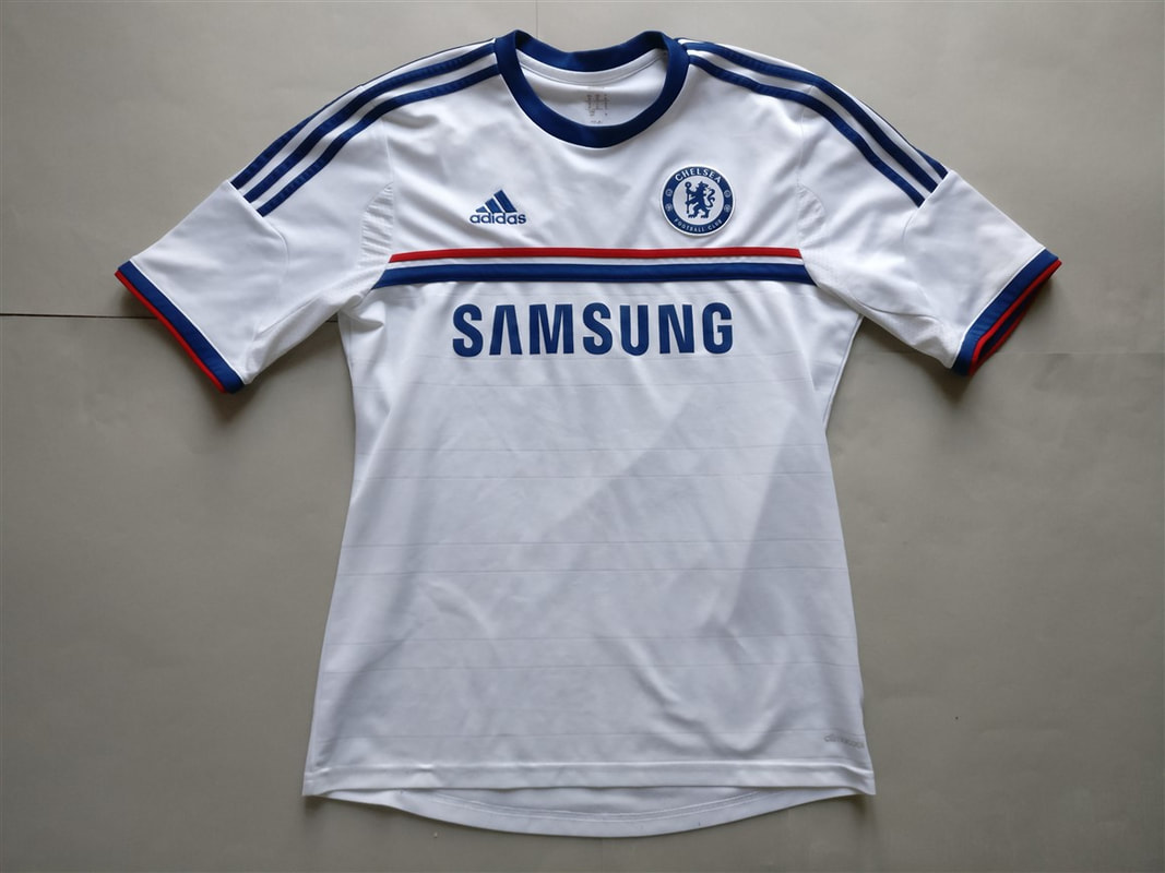 Chelsea F.C. Away 2013/2014 Football Shirt Manufactured By Adidas. The Shirt Is Sponsored By Samsung.