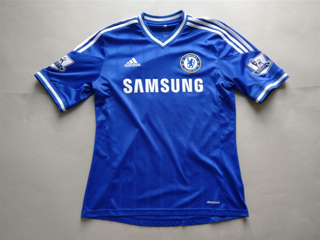 Chelsea F.C. Home 2013/2014 Football Shirt Manufactured By Adidas. The Shirt Is Sponsored By Samsung.