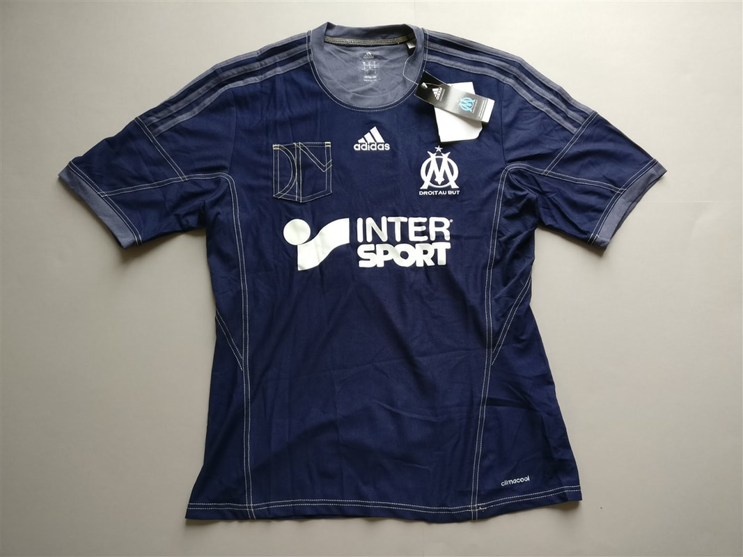Olympique de Marseille Away 2013/2014 Shirt. Medium. BNWT. Club Football Shirts.