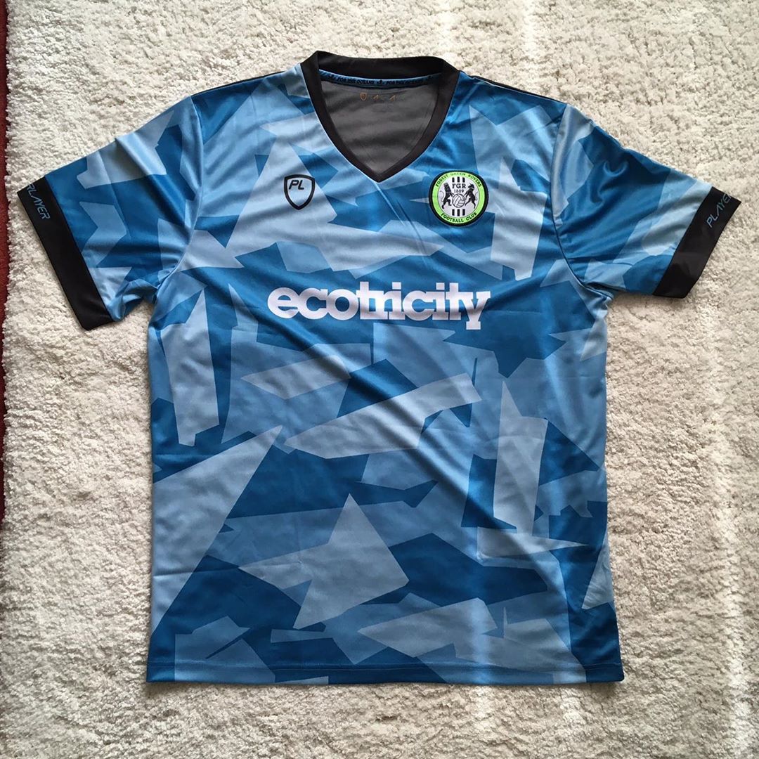 Forest Green Rovers F.C. Third 2019/2020 Football Shirt Manufactured By PlayerLayer. The club plays football in England.