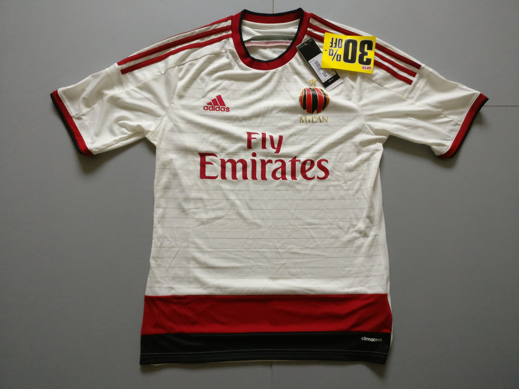 A.C. Milan Away 2014/2015 Football Shirt. BNWT. Medium. Club Football Shirts.