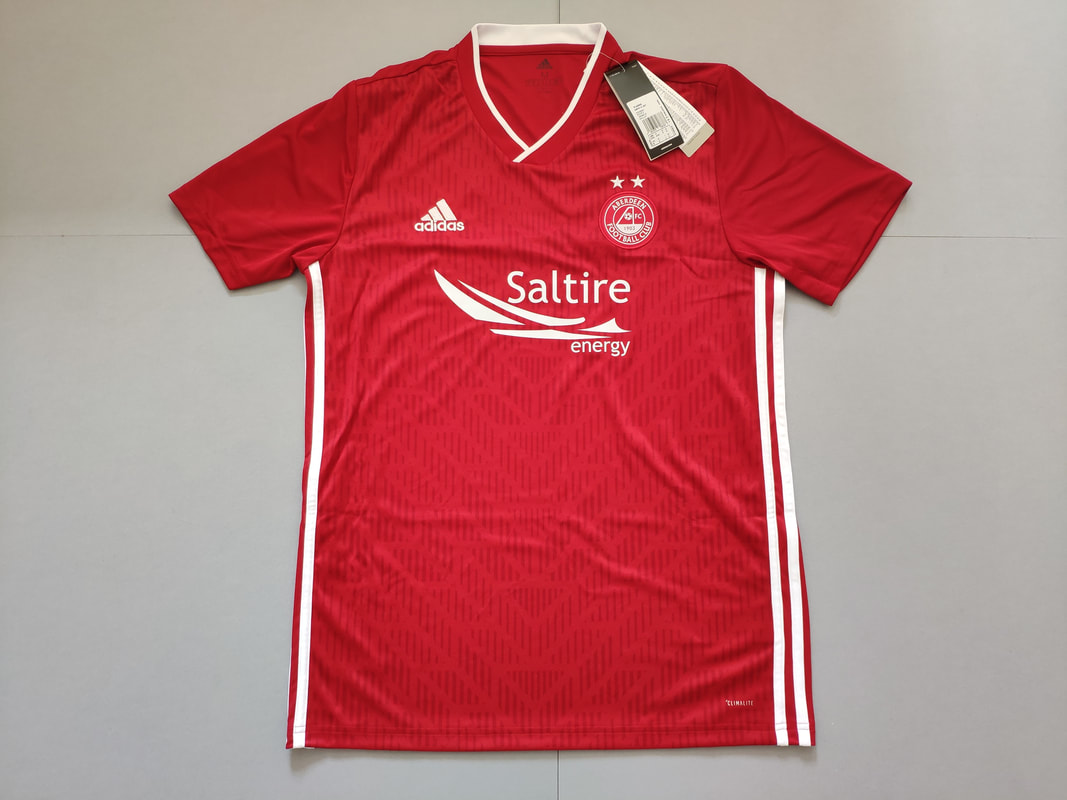 Aberdeen F.C. Home 2019/2020 Football Shirt Manufactured By Adidas. The Club Plays Football In Scotland.