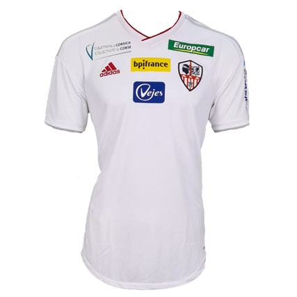 Ajaccio​​​​ Away 2020/2021 Football Shirt Manufactured By Adidas. The Club Plays Football In France.