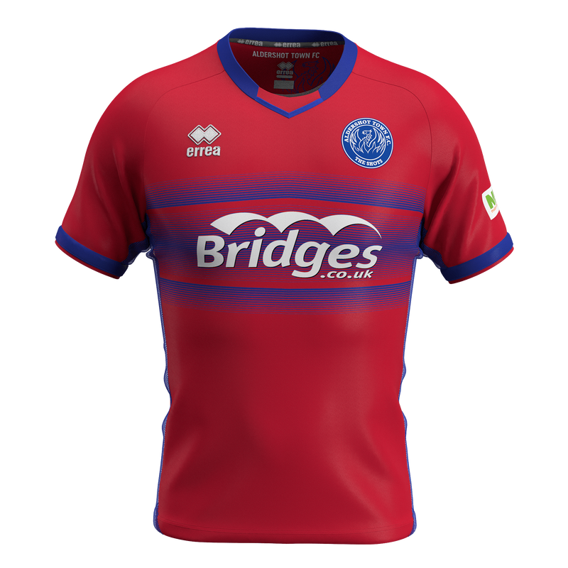 Aldershot Town Home 2020/2021 Football Shirt Manufactured By Errea. The Club Plays Football In England.