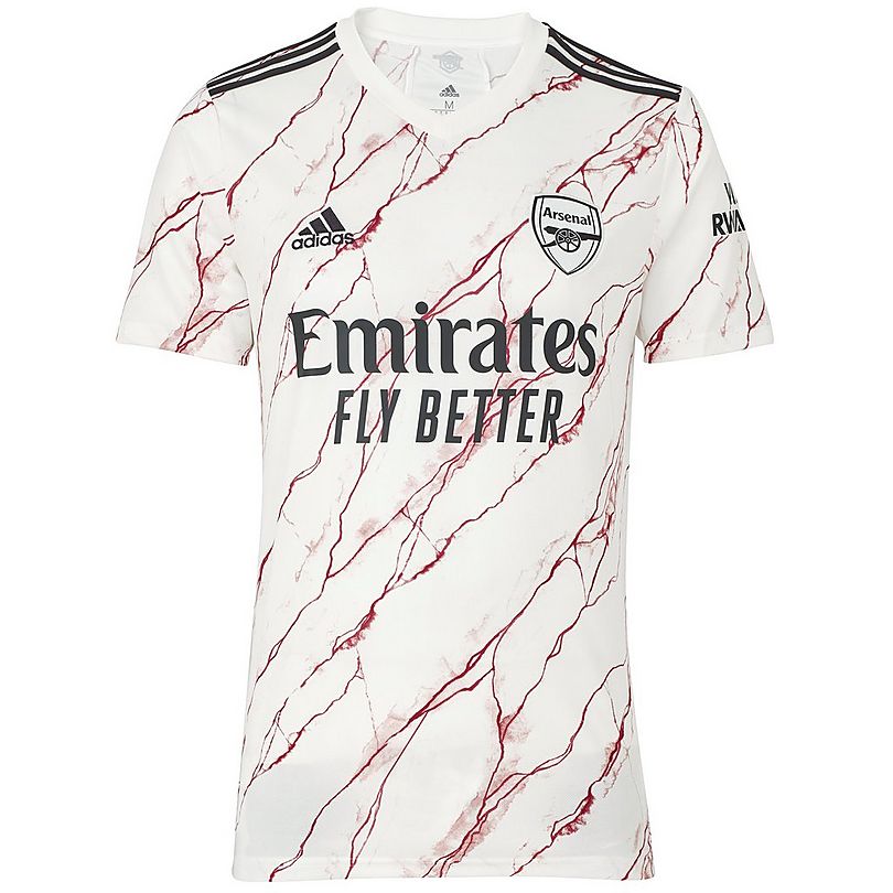 Arsenal F.C. Away 2020/2021 Football Shirt Manufactured By Adidas. The Club Plays Football In The Premier League.