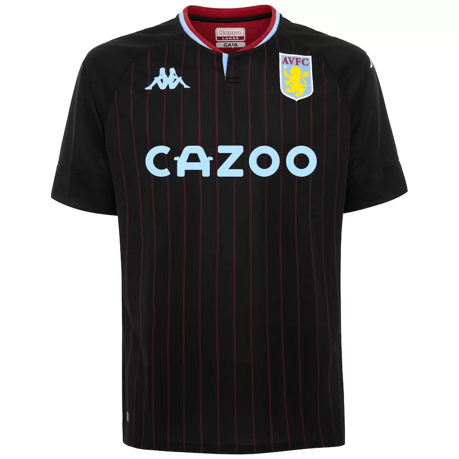 Aston Villa 2020/2021 Away Football Shirt Manufactured By Kappa. The Club Plays Football In England.
