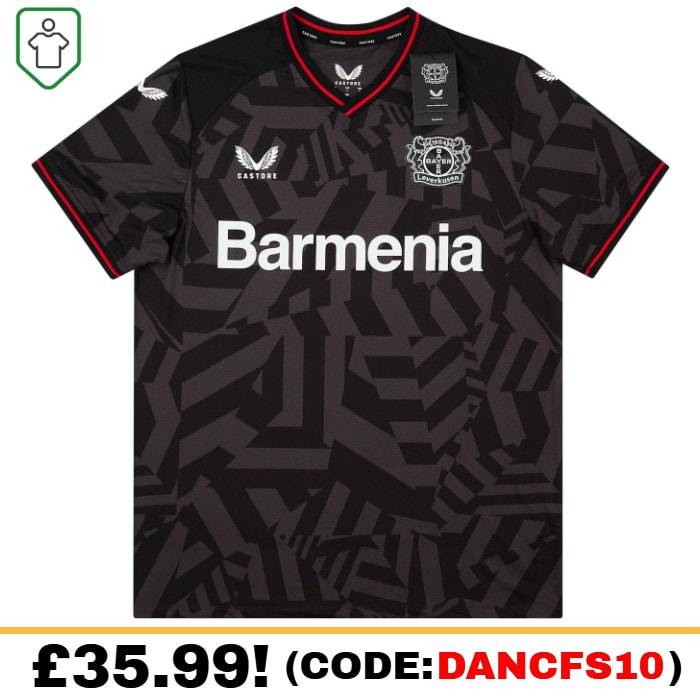 Bayer Leverkusen Away 2022/2023 Football Shirt Manufactured By Castore. The Club Plays In Germany.