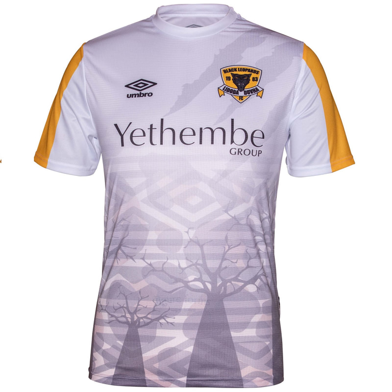 Black Leopards F.C. 2020/2021 Away Football Shirt Manufactured By Umbro. The Club Plays Football In South Africa.