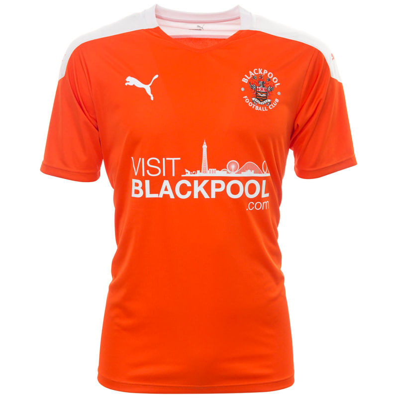Blackpool Home 2020/2021 Football Shirt Manufactured By Puma. The Club Plays Football In League One.