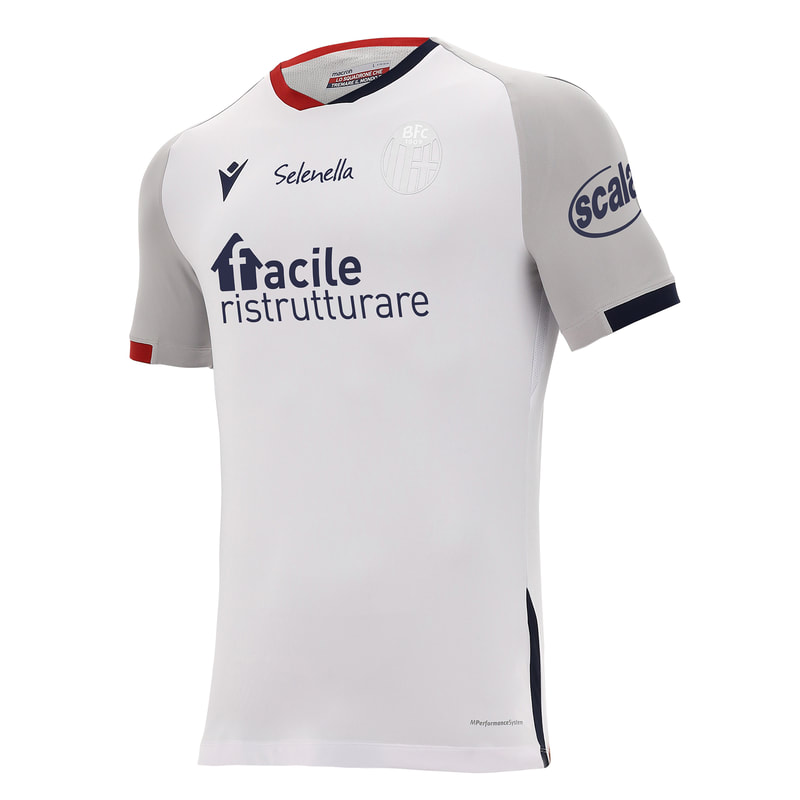 Bologna Away 2020/2021 Football Shirt Manufactured By Macron. The Club Plays Football In Italy.