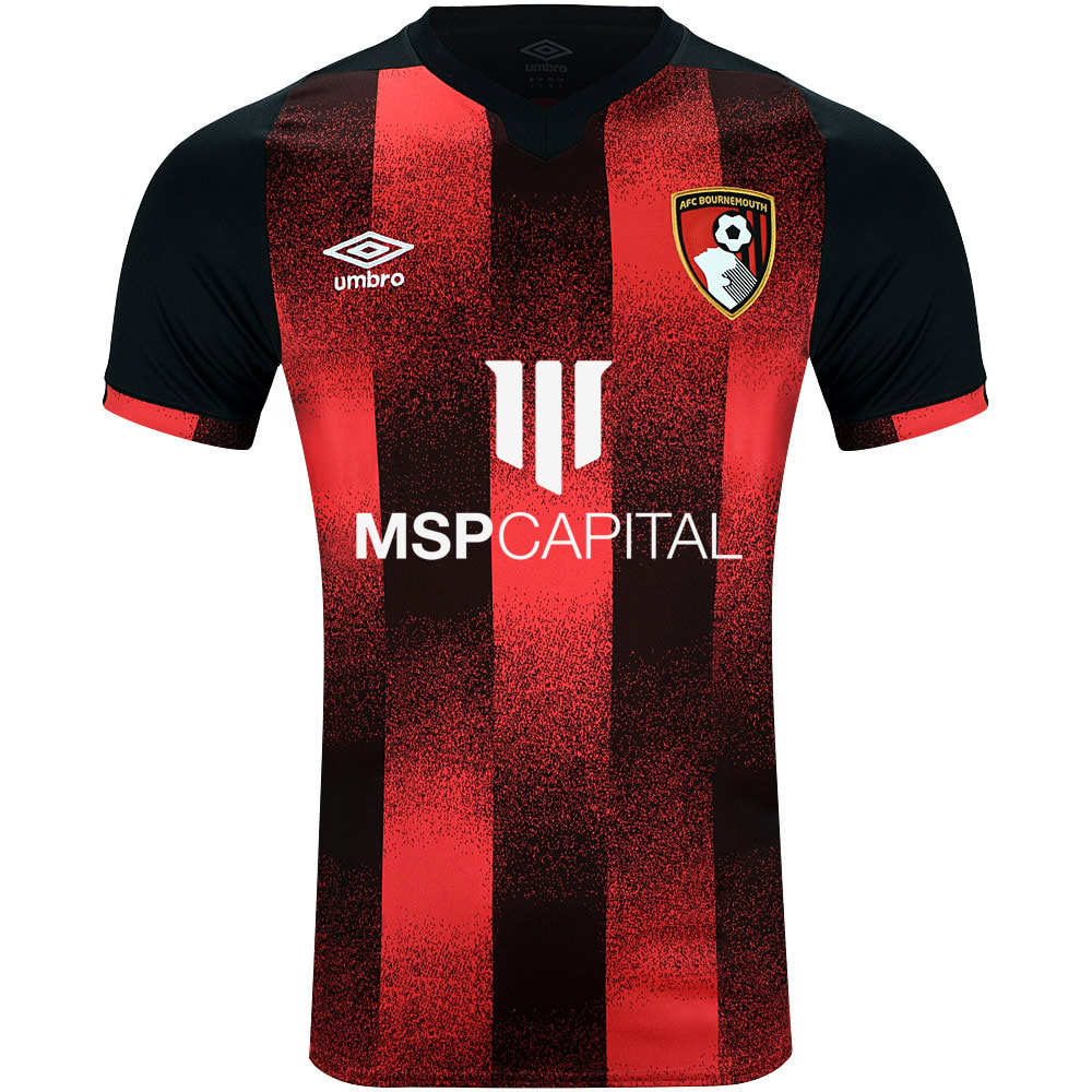 Bournemouth 2020/2021 Home Football Shirt Manufactured By Umbro. The Club Plays Football In England.