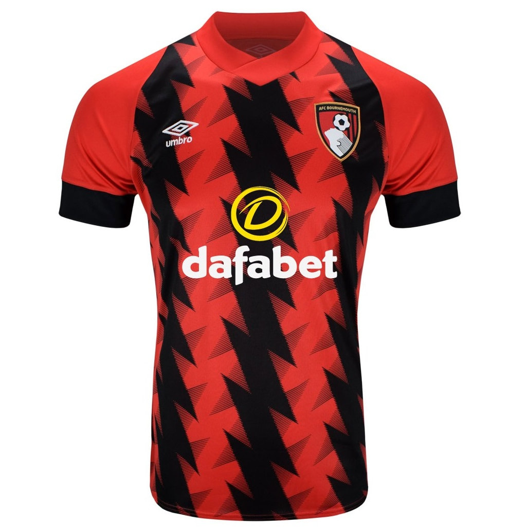 Bournemouth Home 2022/2023 Football Shirt Manufactured By Umbro. The Club Plays Football In England.