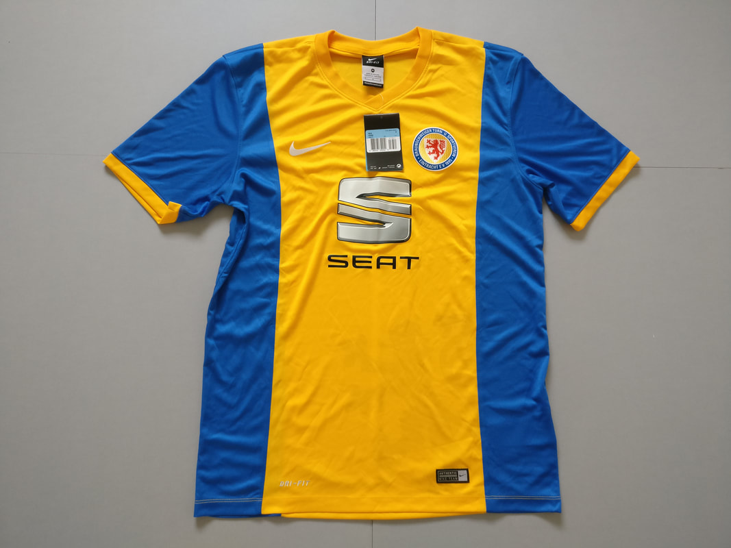 Eintracht Braunschweig Home 2014/2015 Football Shirt Manufactured By Nike. The Club Plays Football In Germany.