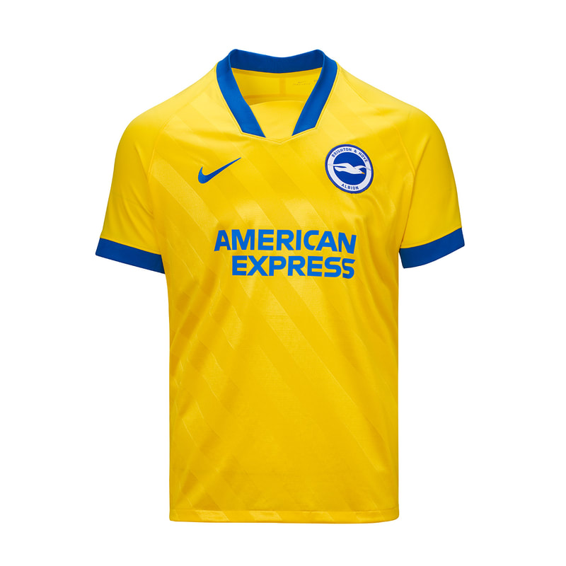 Brighton & Hove Albion 2020/2021 Away Football Shirt Manufactured By Nike. The Club Plays Football In England.