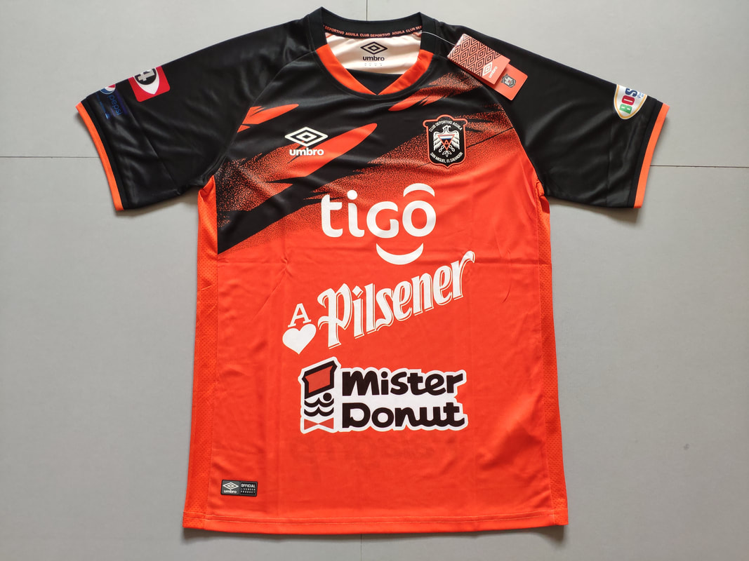 C.D. Águila Home 2020/2021 Football Shirt Manufactured By Umbro. The Club Plays Football In El Salvador.