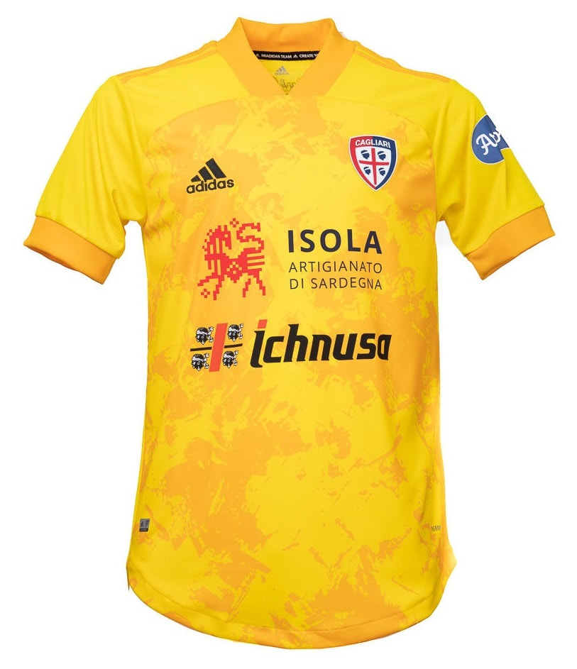 Cagliari Third 2020/2021 Football Shirt Manufactured By Adidas. The Club Plays Football In Italy.
