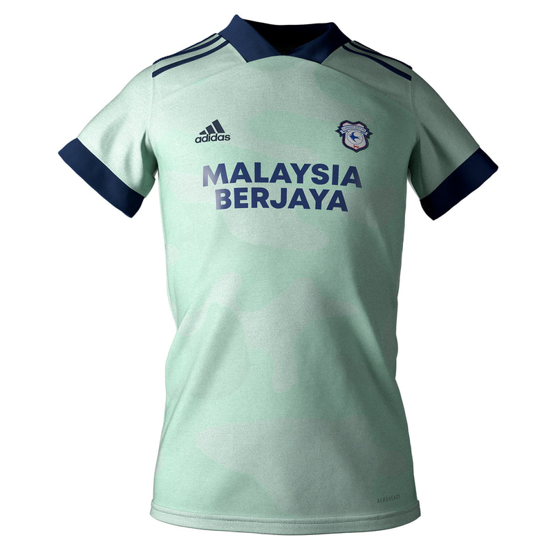 Cardiff City Away  2020/2021 Football Shirt Manufactured By Adidas. The Club Plays Football In The Championship.