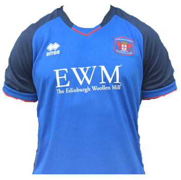 Carlisle United Home 2020/2021 Football Shirt Manufactured By Errea. The Club Plays Football In England.