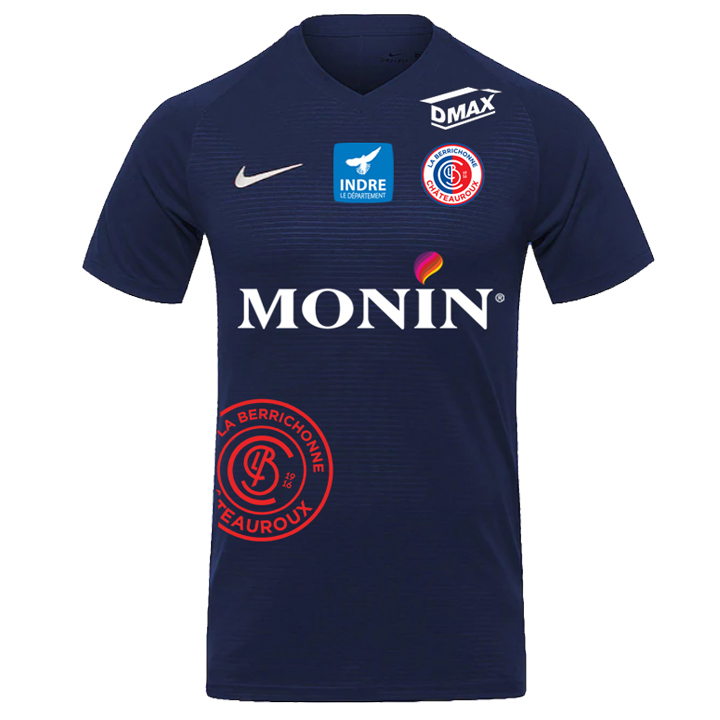 Châteauroux​​​​ Home 2020/2021 Football Shirt Manufactured By Nike. The Club Plays Football In France.