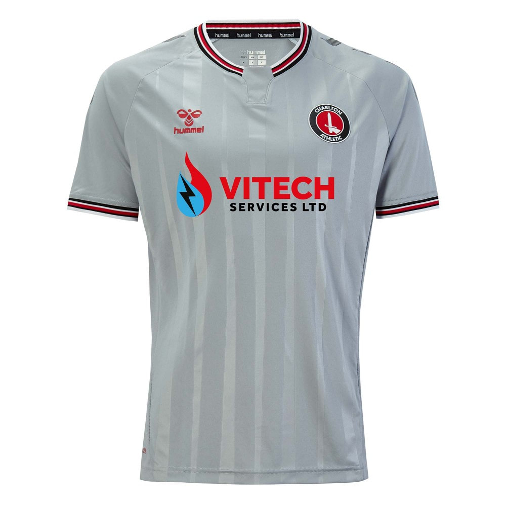 Charlton Athletic Away 2020/2021 Football Shirt Manufactured By Hummel. The Club Plays Football In England.