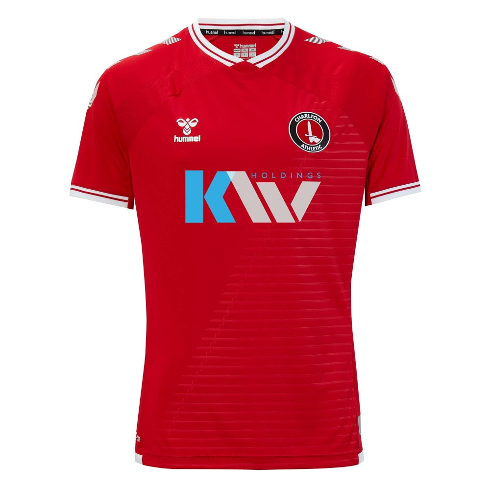 Charlton Athletic Home 2020/2021 Football Shirt Manufactured By Hummel. The Club Plays Football In England.