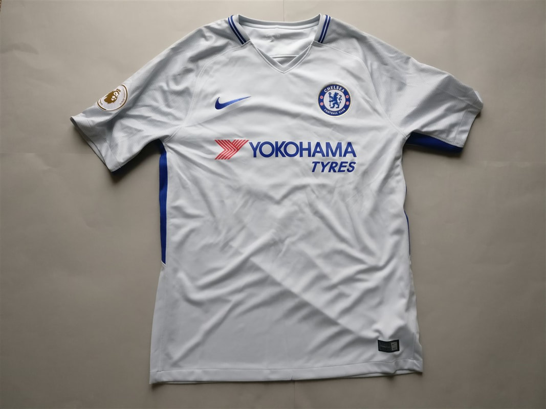 Chelsea F.C. Away 2017/2018 Football Shirt Manufactured By Nike. The Shirt Is Sponsored By Yokoham Tyres.